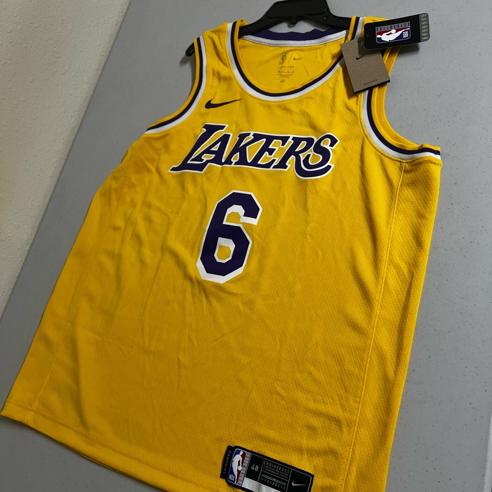 Nike Lakers Gold Basketball Jersey💥